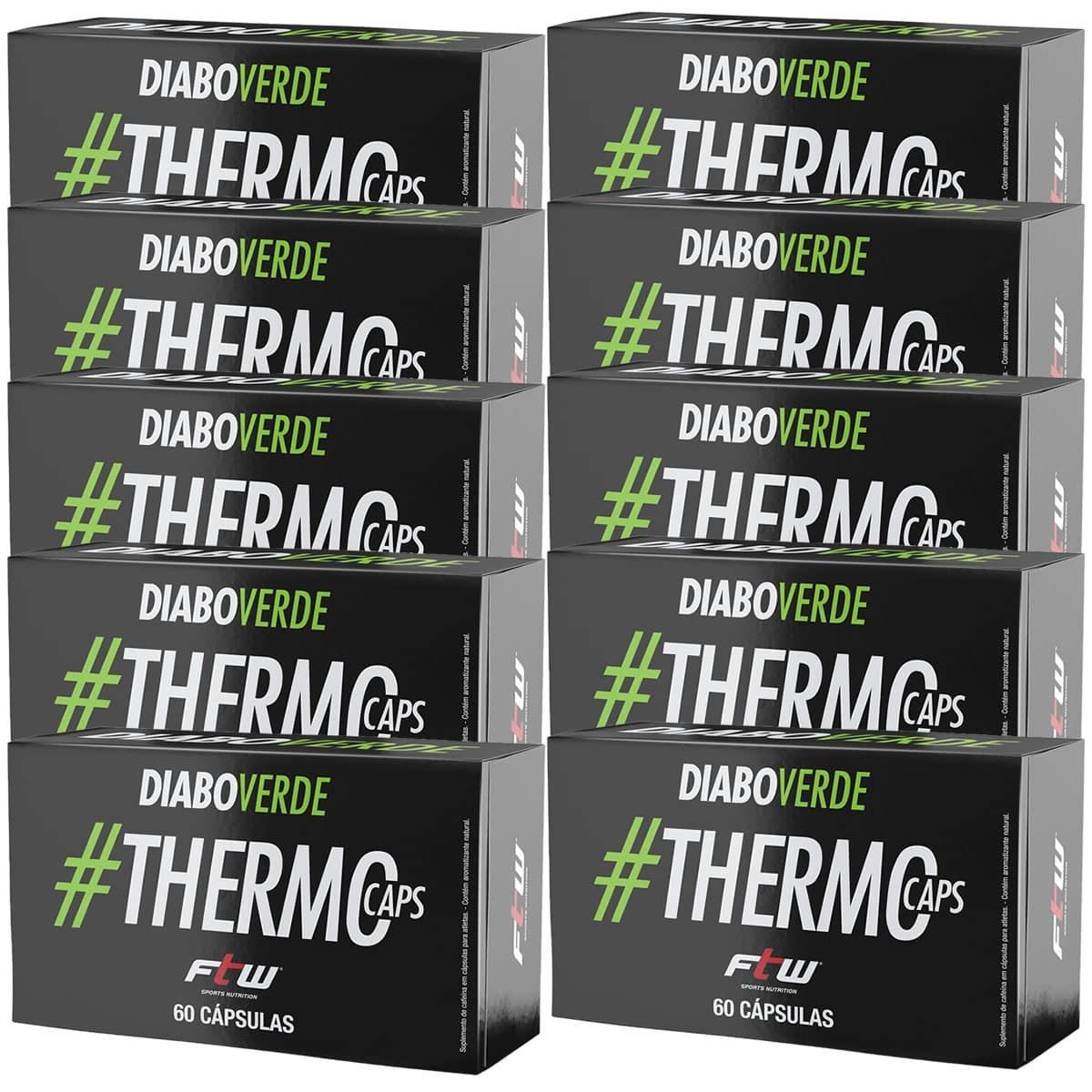 Kit 10X Diabo Verde Extremo - Box 60 C�psulas - FTW
