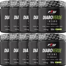 Kit 10X Diabo Verde Insano Pre - Workout - 150g Ma�� Verde - FTW