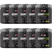 Kit 10X Diabo Verde Insano Pre - Workout - 300g Frutas Amarelas - FTW