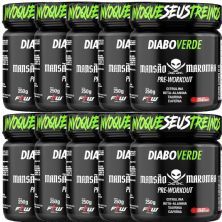 Kit 10X Diabo Verde Pre-Workout Mans�o Maromba - 250g Frutas Vermelhas - FTW