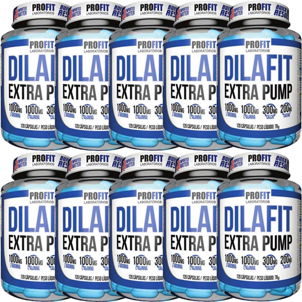 Kit 10X Dilafit Extra Pump - 120 C�psulas - Profit