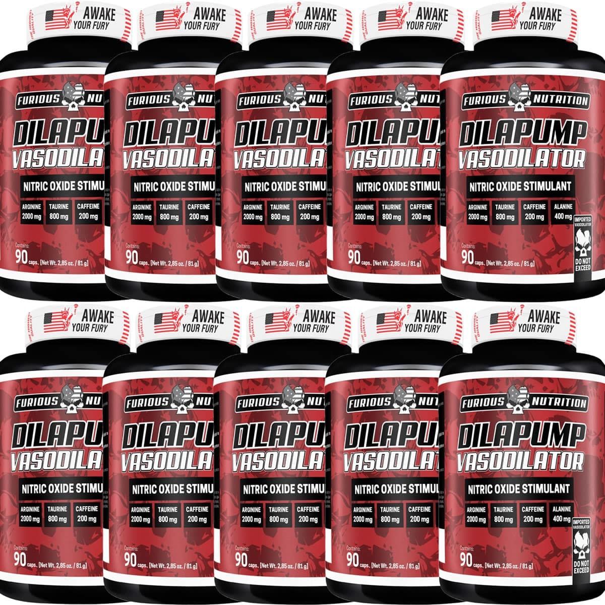 Kit 10X Dilapump Vasodilador - 90 C�psulas - Furious Nutrition