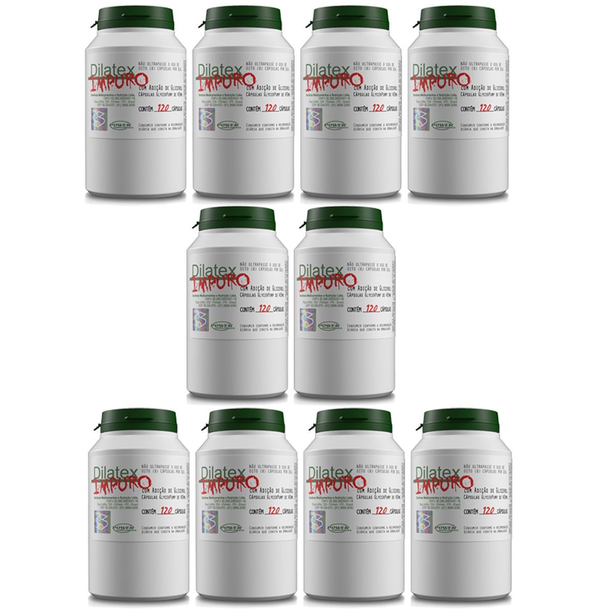 Kit 10X Dilatex Impuro - 120 C�psulas - Power Supplements