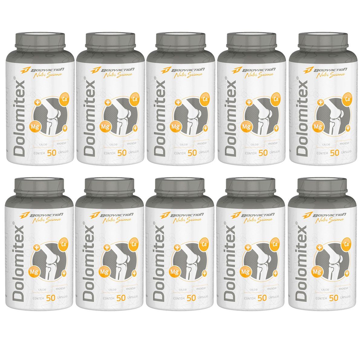 Kit 10X Dolomitex - 50 C�psulas - BodyAction