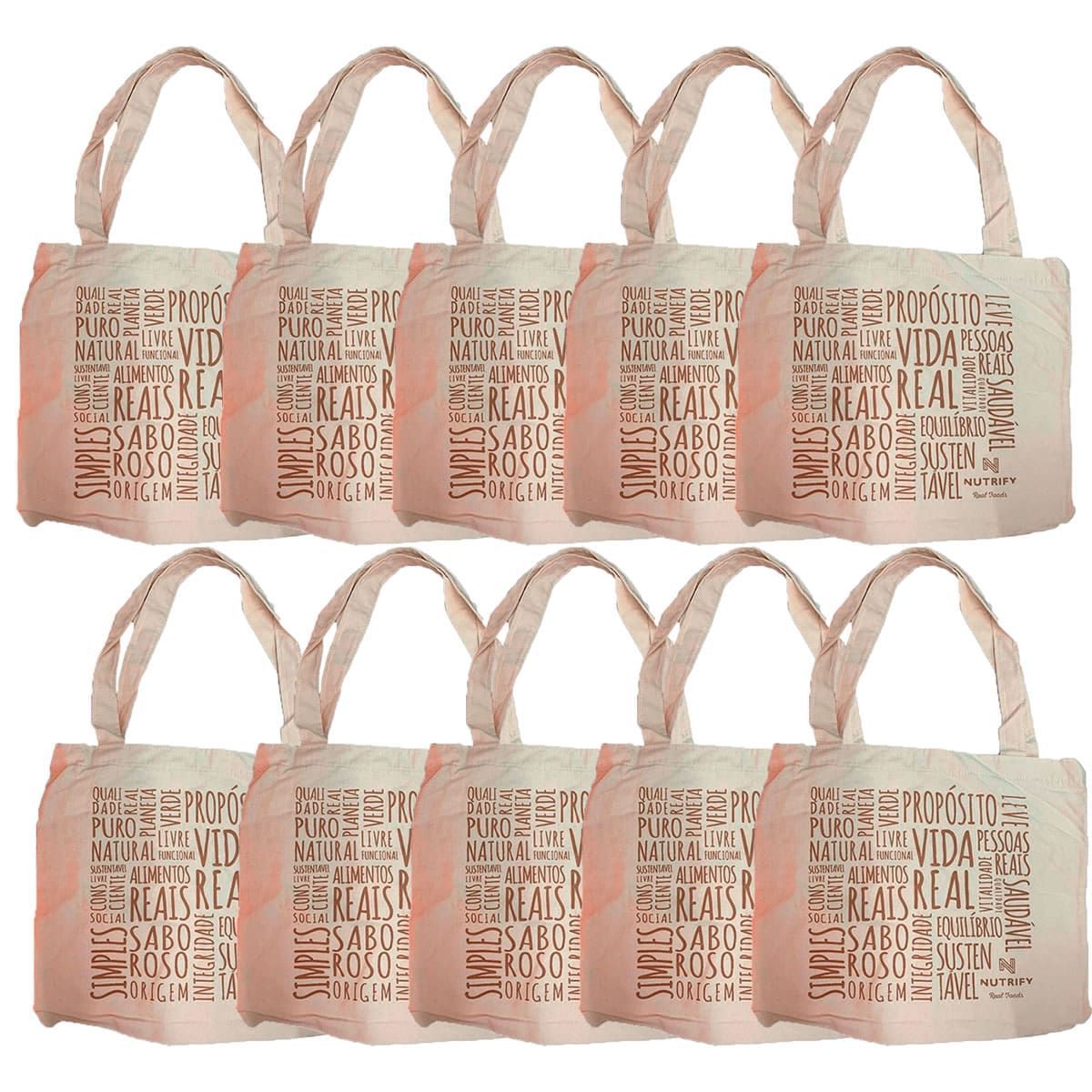 Kit 10X Ecobag Algod�o - Nutrify
