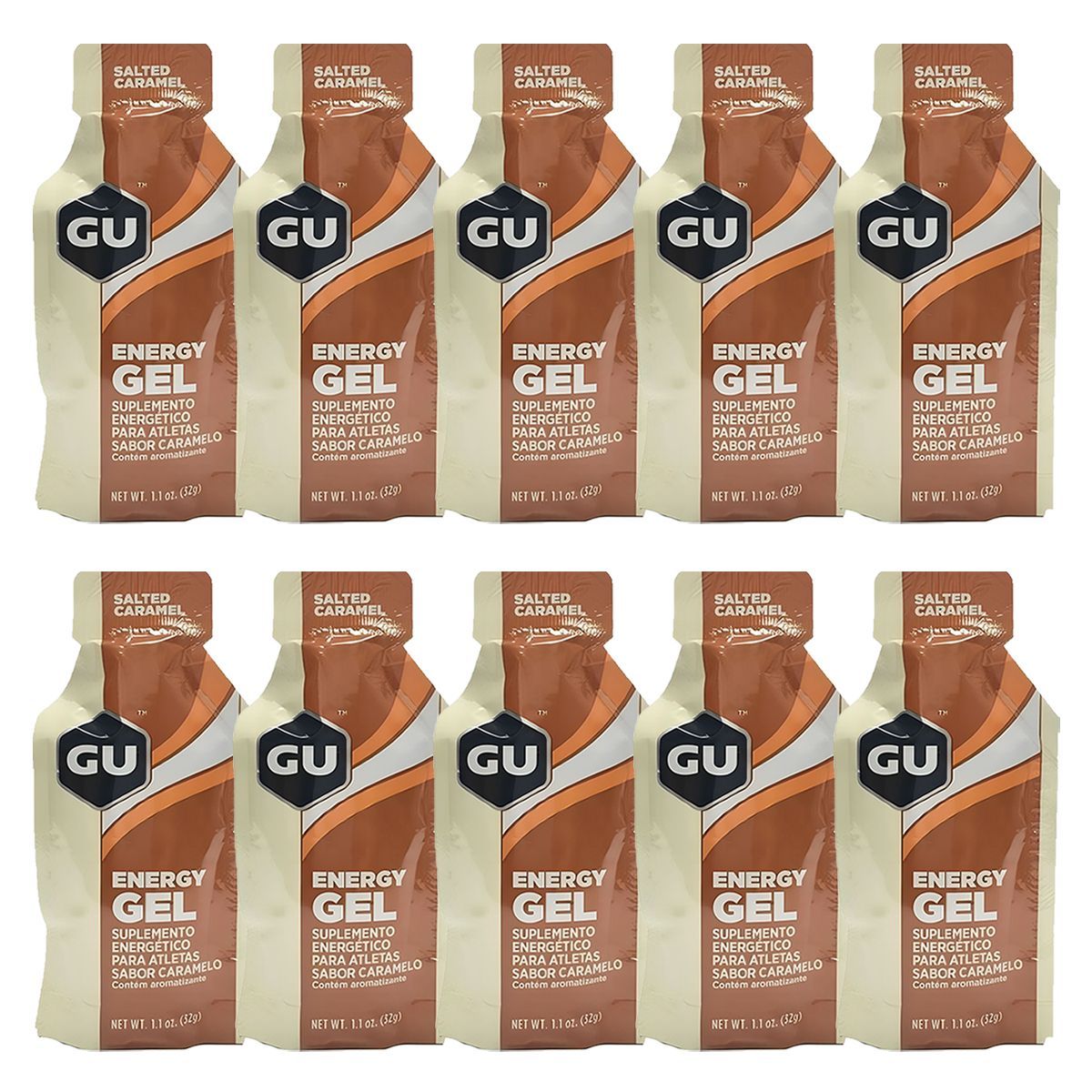 Kit 10X Energy Gel - Sabor Caramelo 1 sach�s 32g - GU