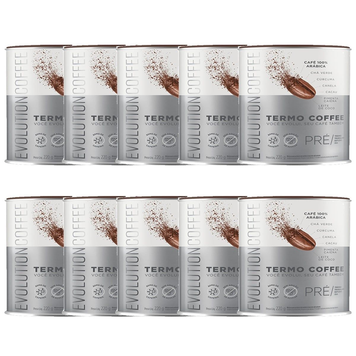 Kit 10X Evolution Coffee - 220g - Desinch�