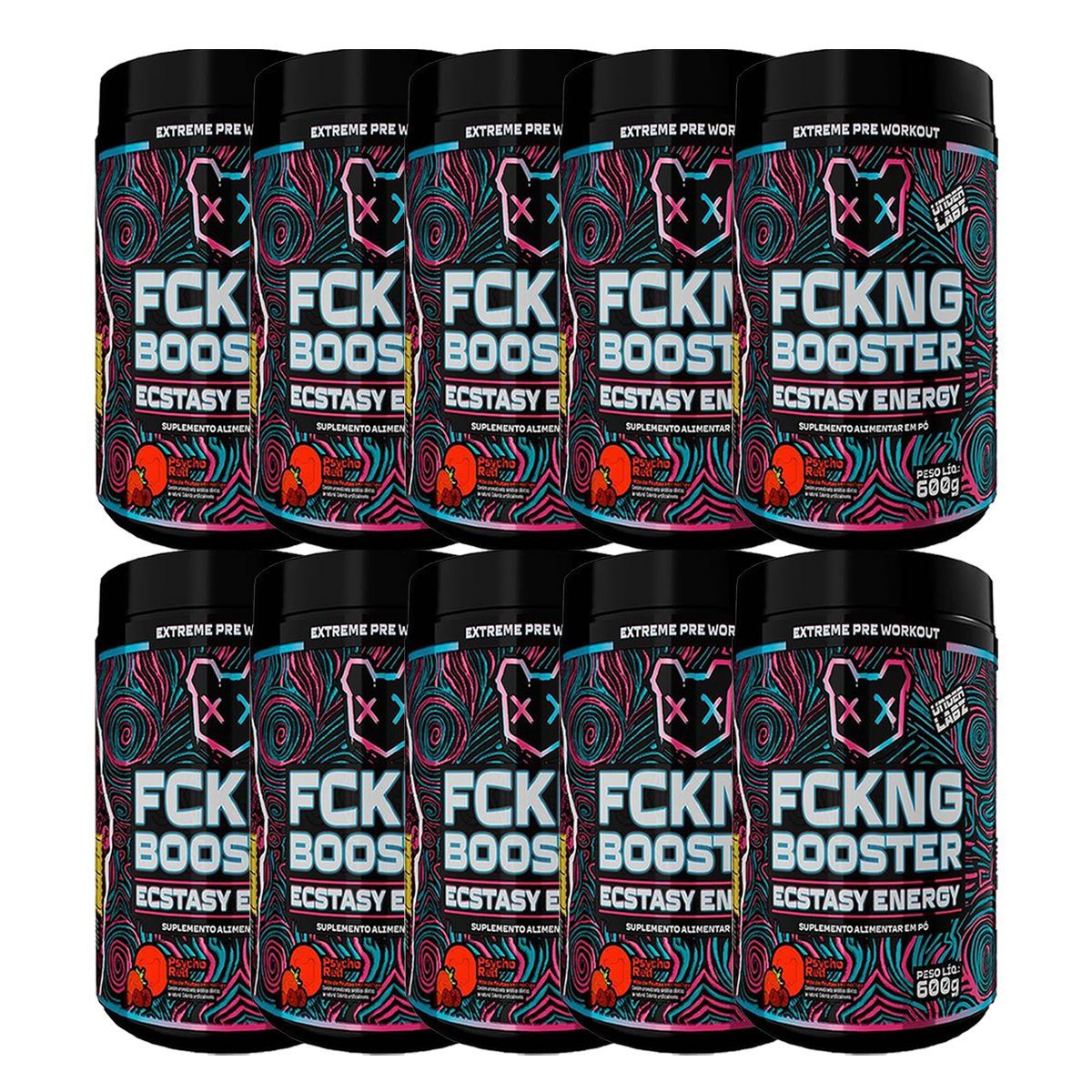 Kit 10X Fckng Booster - 600g Psycho Red - Under Labz