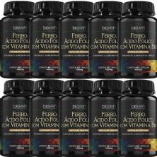 Kit 10X Ferro, �cido F�lico e Vitamina B12 - 60 C�psulas - Bioklein