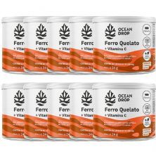 Kit 10X Ferro Quelato + Vitamina C - 60 C�psulas 400mg - Ocean Drop