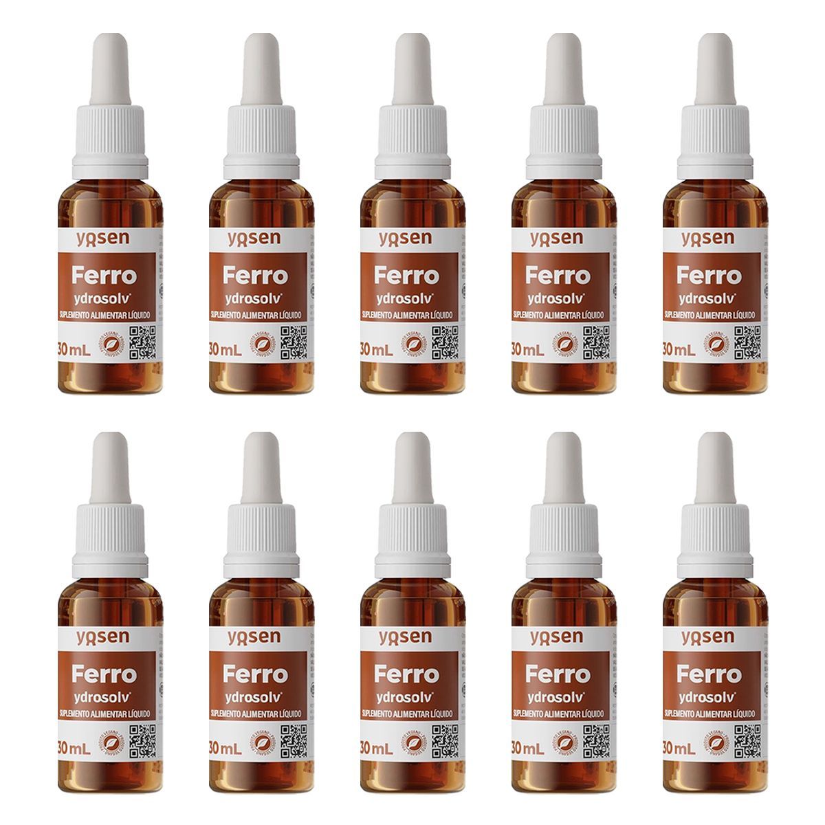 Kit 10X Ferro Ydrosolv - 30ml Framboesa - Yosen