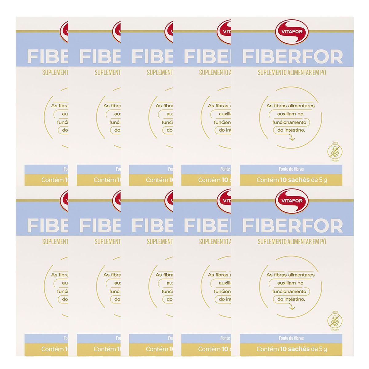 Kit 10X Fiberfor - 10 Sach�s de 5g - Vitafor