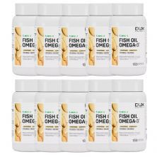 Kit 10X Fish Oil Premium - 180 C�psulas Softgel - Dux Nutrition