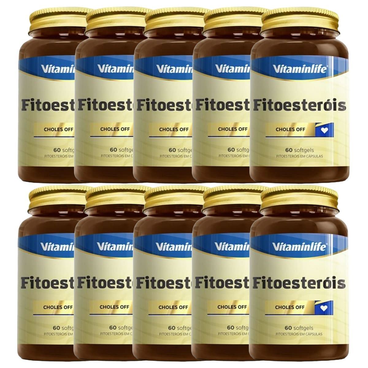 Kit 10X Fitoesterois em C�psula Farma - 60 C�psulas - VitaminLife