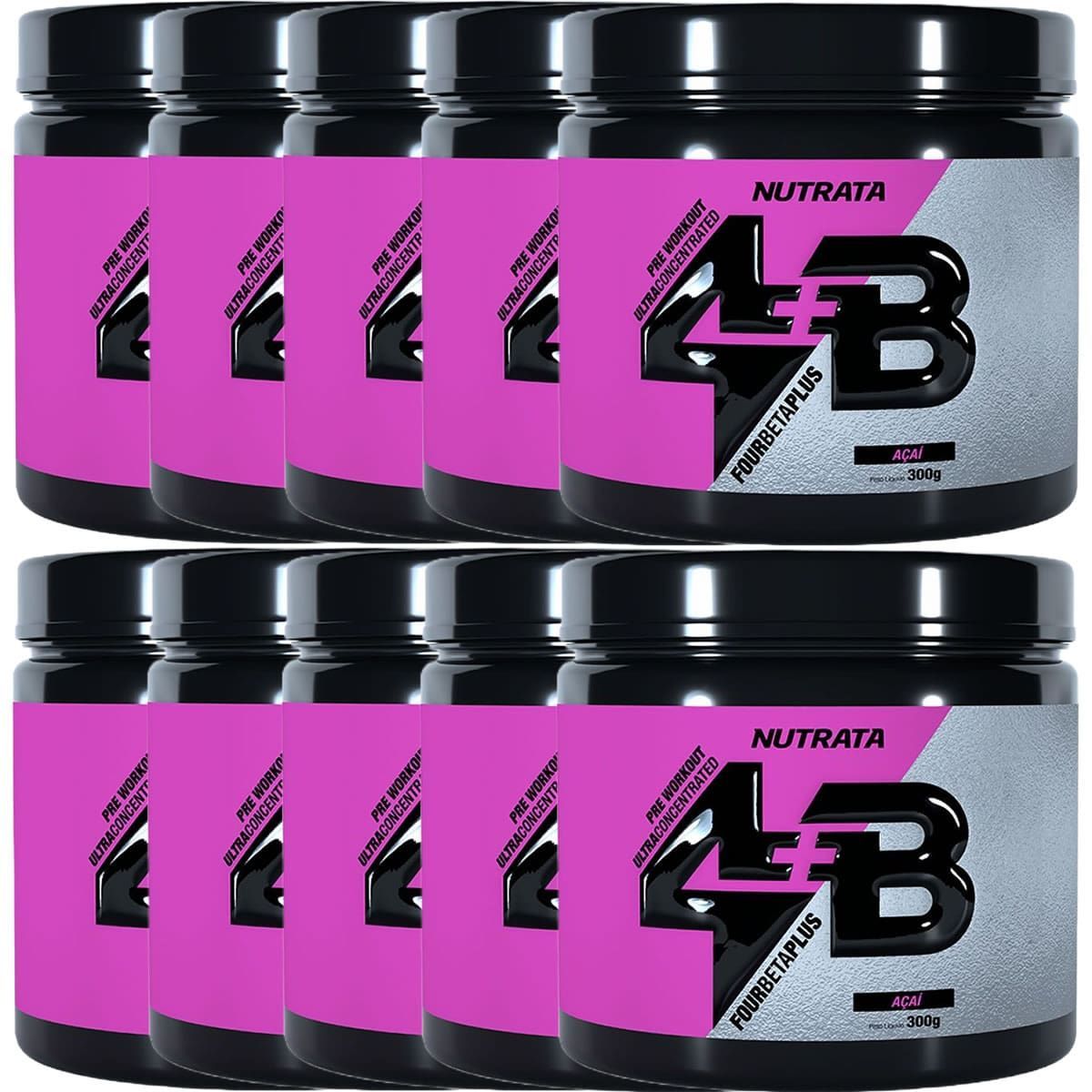 Kit 10X Four Beta Plus Pre Workout - 300g A�a� - Nutrata