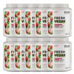 Kit 10X Fresh Vegan - 450g Morango - Dux Human Healt