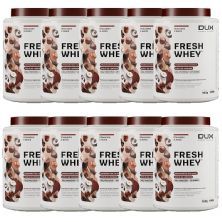 Kit 10X Fresh Whey - 900g Chocolate e Avel� - Dux Nutrition