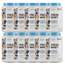 Kit 10X Fresh Whey - 900g  Chocolate e Pasta de Amendoim - Dux Nutrition