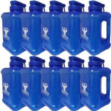 Kit 10X Gal�o Quadrado - 1600ml Azul - OtimaNutri