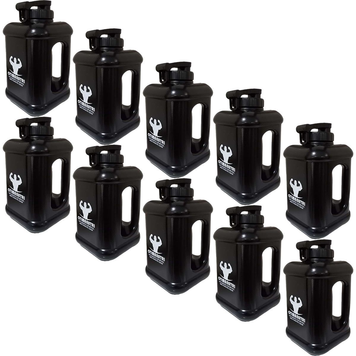 Kit 10X Gal�o Quadrado - 1600ml Preto - OtimaNutri