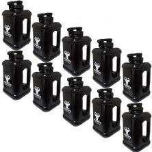 Kit 10X Gal�o Quadrado - 1600ml Preto - OtimaNutri