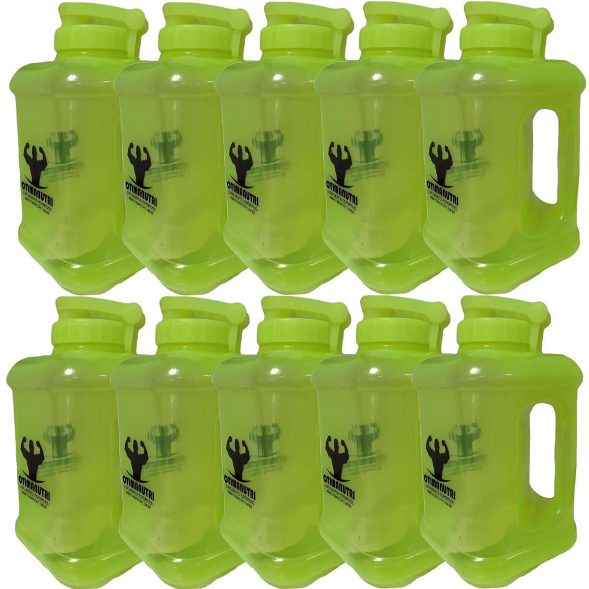 Kit 10X Gal�o Quadrado - 1600ml Verde Lim�o - OtimaNutri