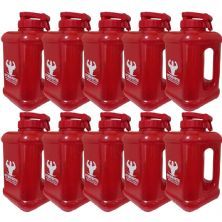 Kit 10X Gal�o Quadrado - 1600ml Vermelho - OtimaNutri