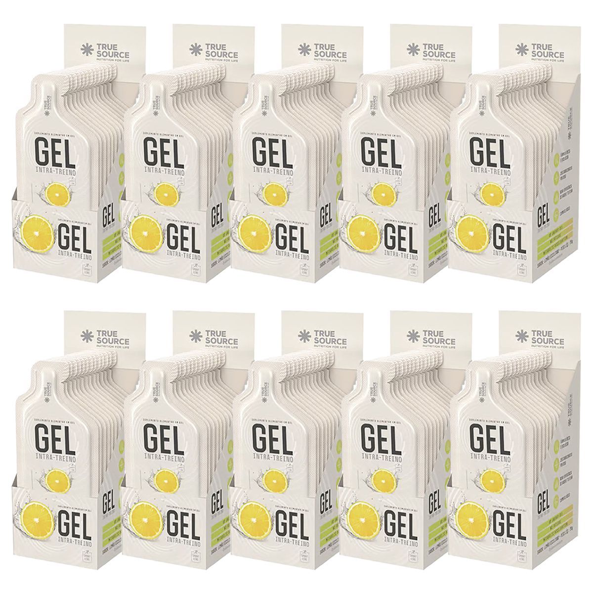 Kit 10X Gel Intra Treino - 10 Sach�s 35g Lim�o Siciliano - True Source