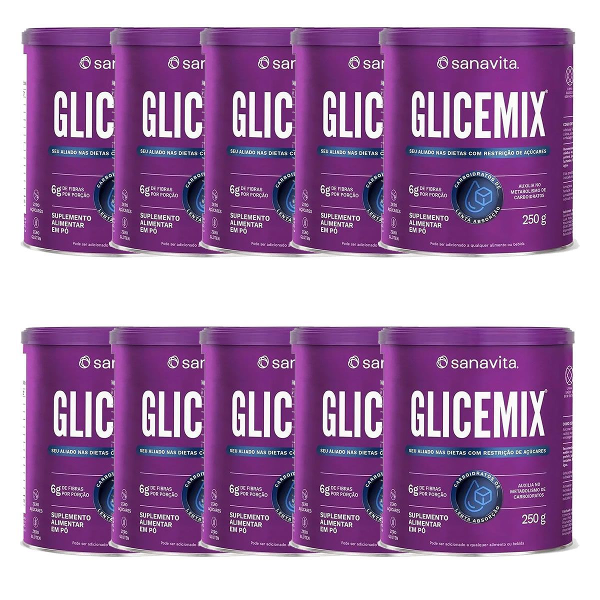 Kit 10X Glicemix  - 250g - Sanavita