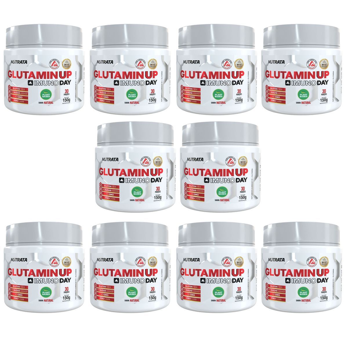 Kit 10X Glutamin UP - 150g - Nutrata