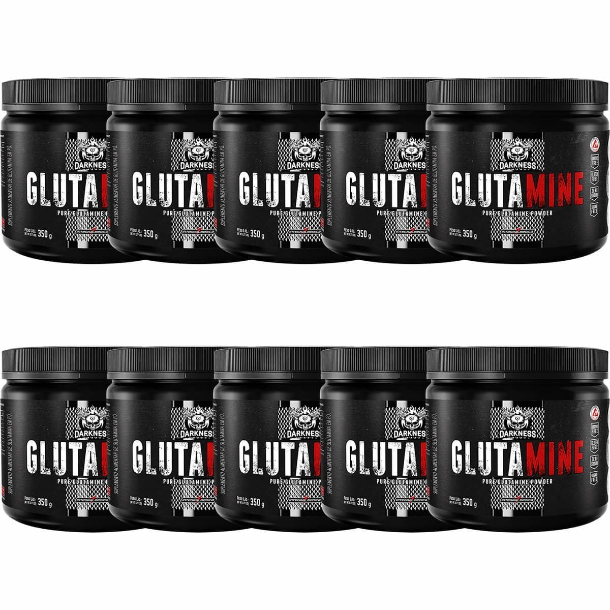 Kit 10X Glutamine Darkness - 350g - IntegralM�dica