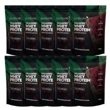 Kit 10X Grassfed Whey Protein - Refil 900g Framboesa - Pura Vida