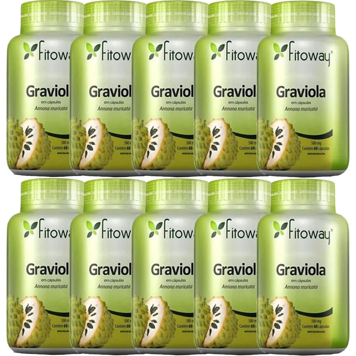 Kit 10X Graviola - 60 C�psulas - Fitoway