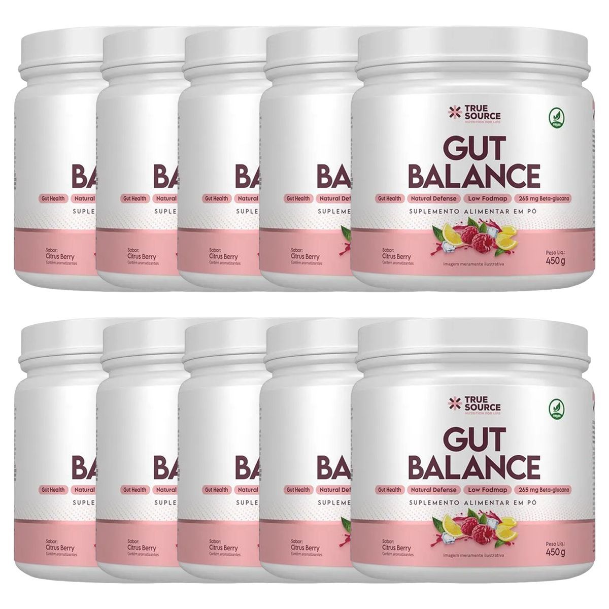 Kit 10X Gut Balance - 450g Citrus Berry - True Source