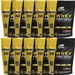 Kit 10X Hi-Whey Protein Concentrate 100% - 900g Refil Frutas Vermelhas - Leader Nutrition