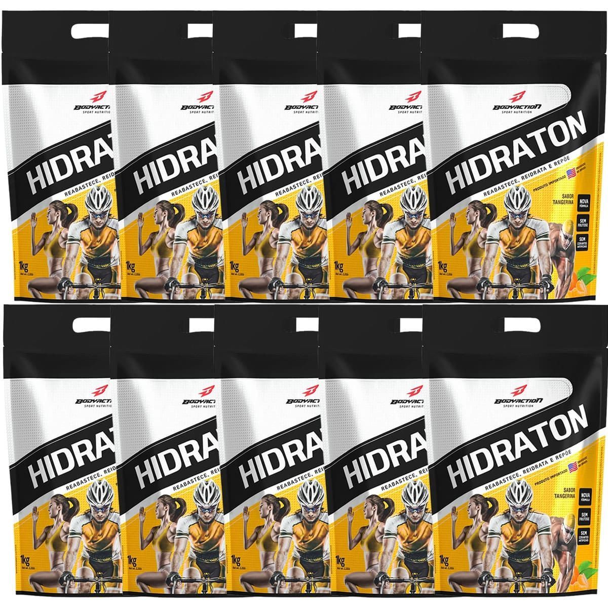 Kit 10X Hidraton - 1000g Tangerina - BodyAction