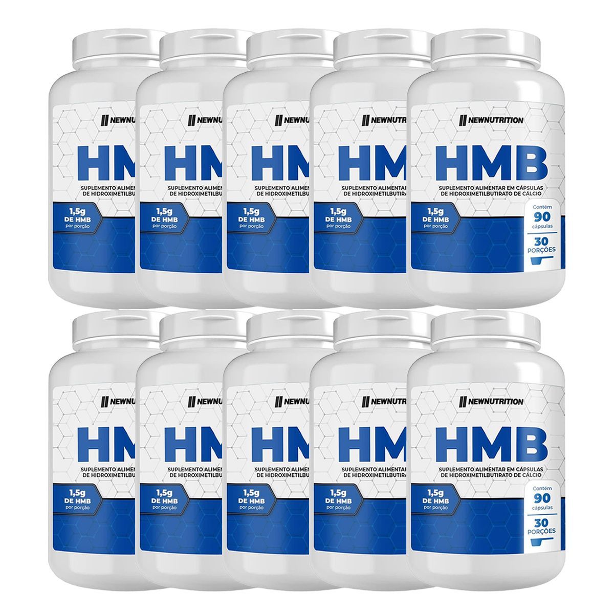 Kit 10X Hmb 1,5g - 90 C�psulas - NewNutrition