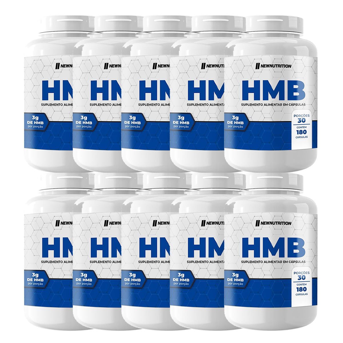 Kit 10X HMB 3g - 180 C�psulas - NewNutrition