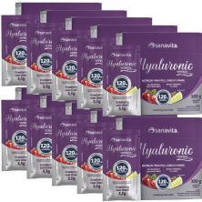 Kit 10X Hyaluronic Verisol 120mg - 30 Sticks de 3,5g Cranberry com Lim�o - Sanavita