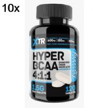 Kit 10X Hyper BCAA 4:1:1 - 120 Tabletes - XTR