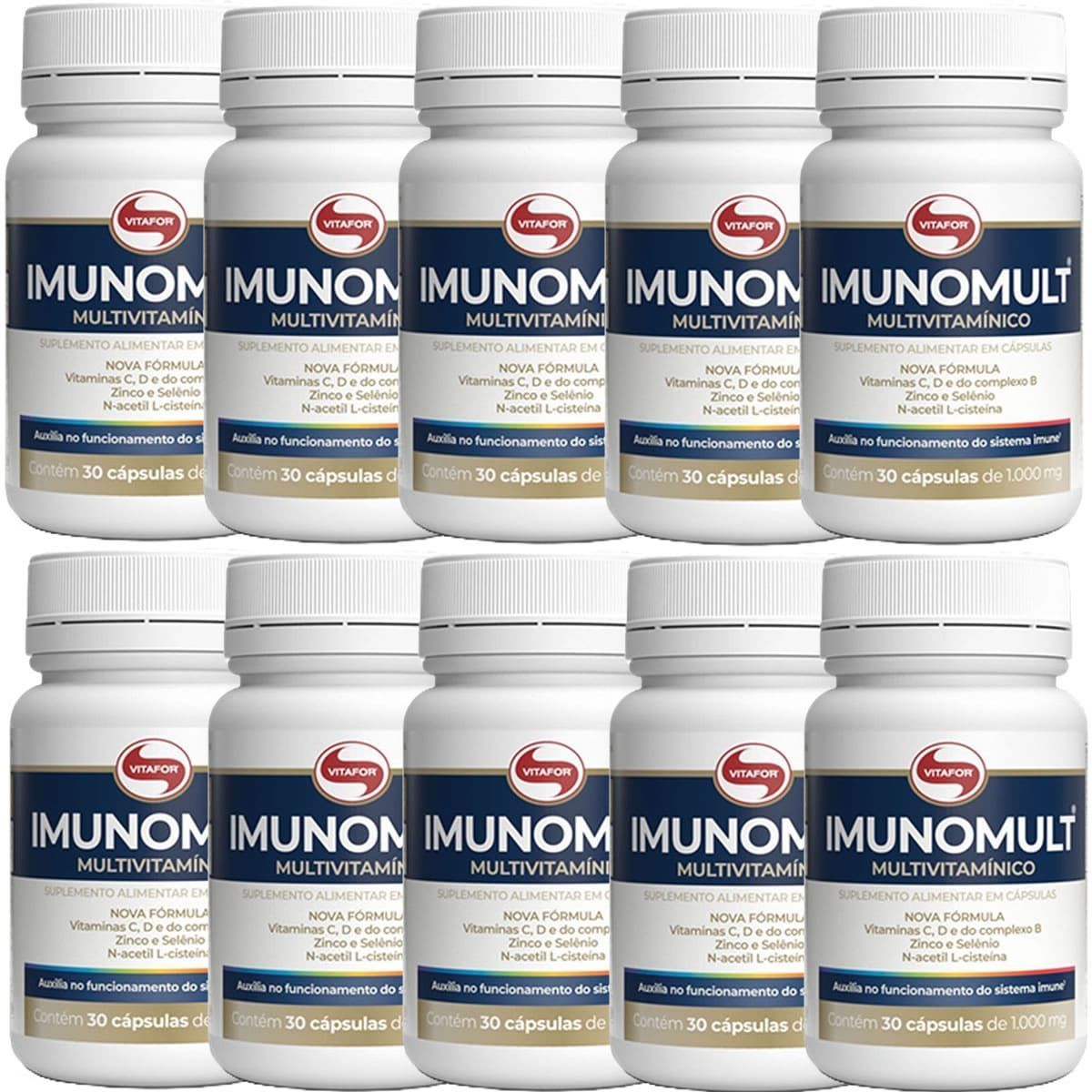Kit 10X Imunomult Multivitam�nico - 30 C�psulas - Vitafor