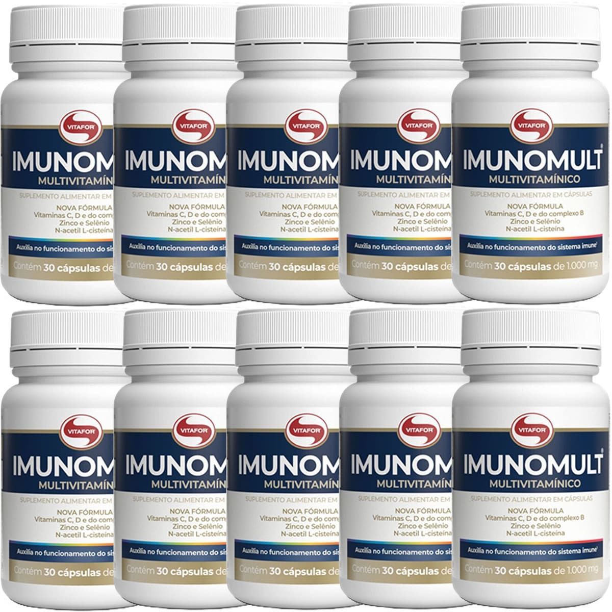 Kit 10X Imunomult Multivitam�nico - 30 C�psulas - Vitafor