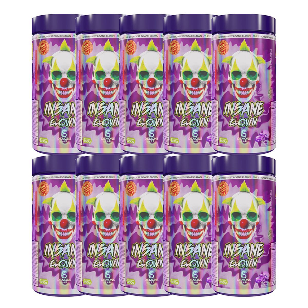Kit 10X Insane Clown - 350g Grape - Demons Lab