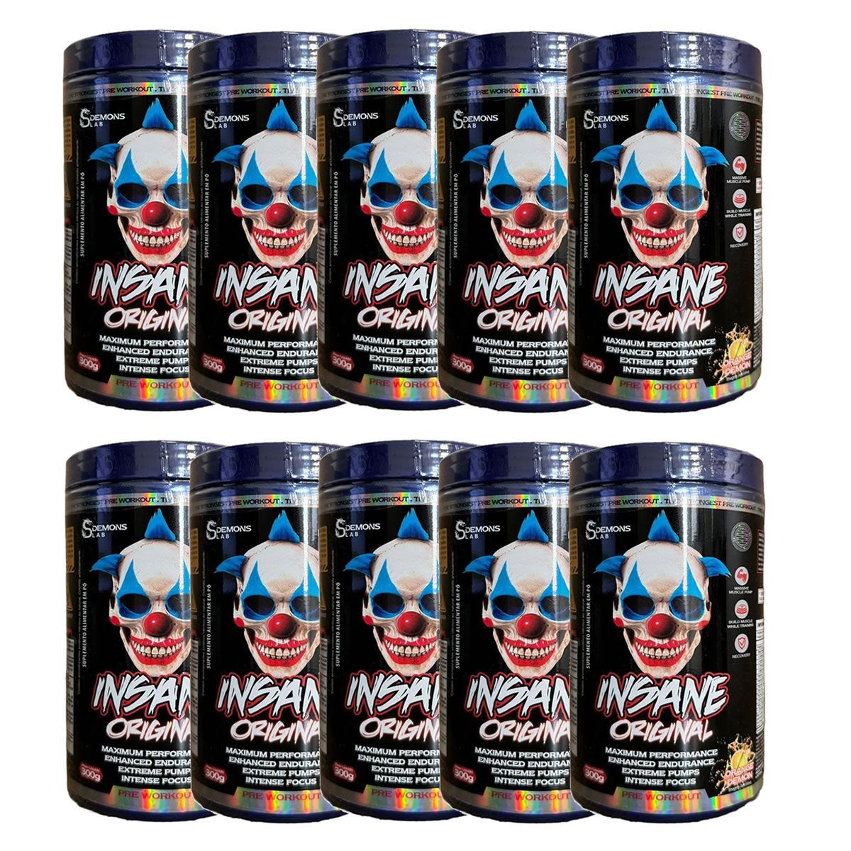 Kit 10X Insane Original - 300g Orange Demon - Demons Lab