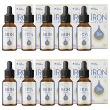 Kit 10X Iron Plus Liquid - 30ml Morango - True Source
