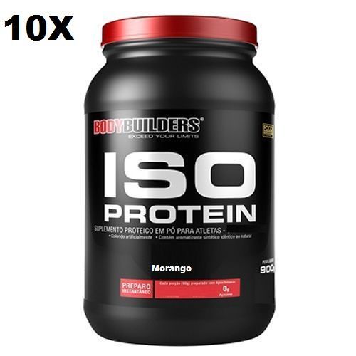 Kit 10X Iso Protein - 900g Morango - BodyBuilders