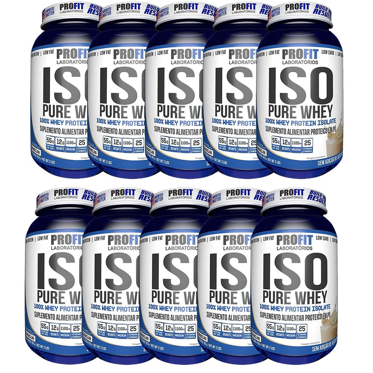 Kit 10X Iso Pure Whey - 907g Baunilha - ProFit