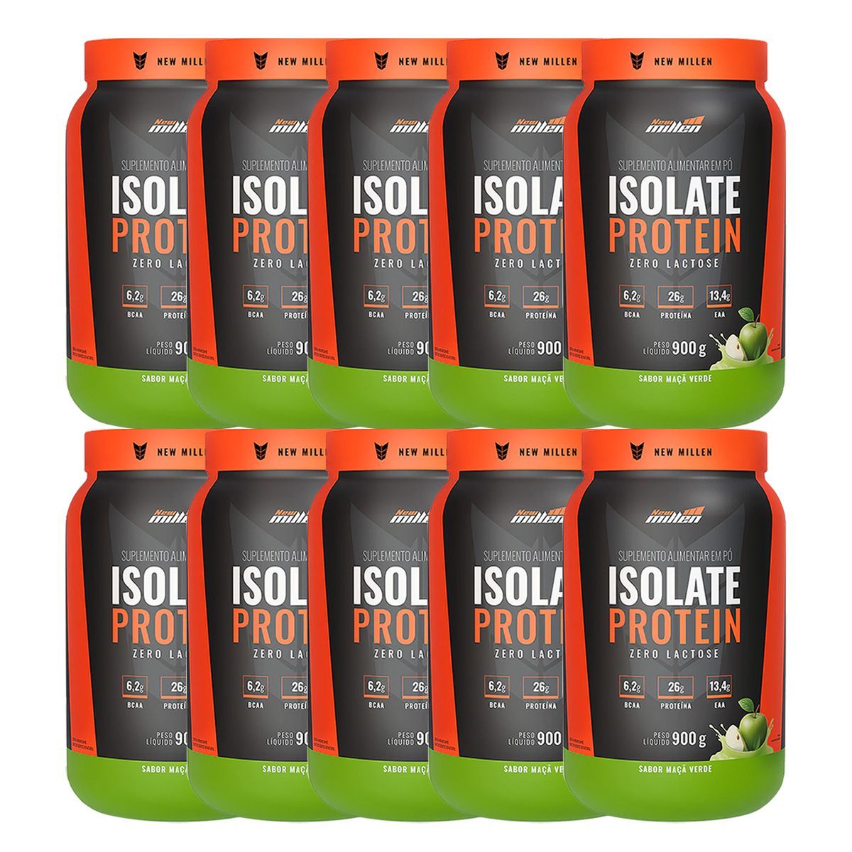 Kit 10X Isolate Protein - 900g Ma�� Verde - New Millen