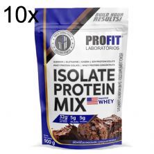 Kit 10X Isolate Protein Mix - 900g Refil Brownie de Chocolate - ProFit