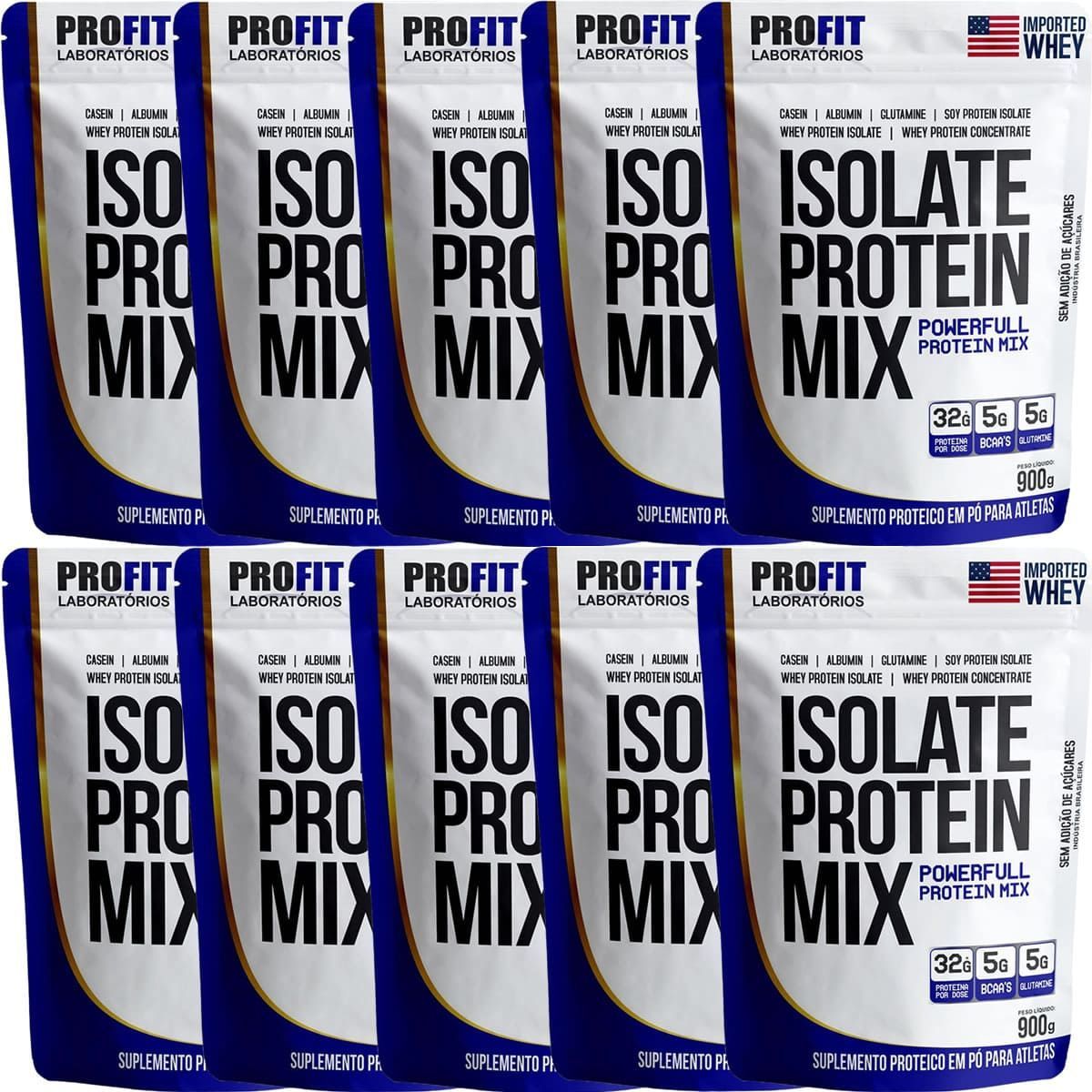 Kit 10X Isolate Protein Mix Refil - 900g Baunilha - ProFit